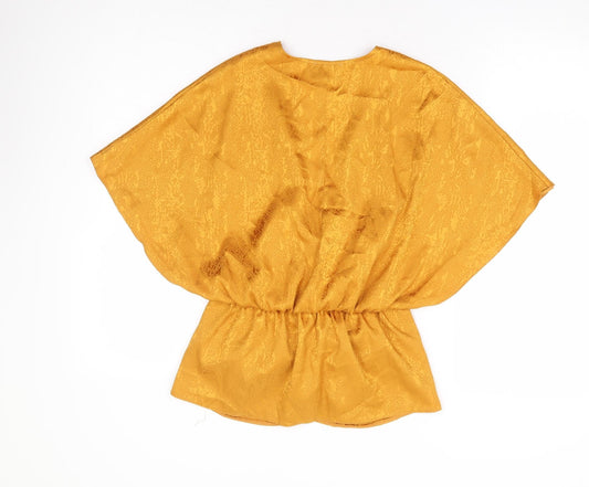 Womens UK Size 10 ASOS Yellow Basic Blouse