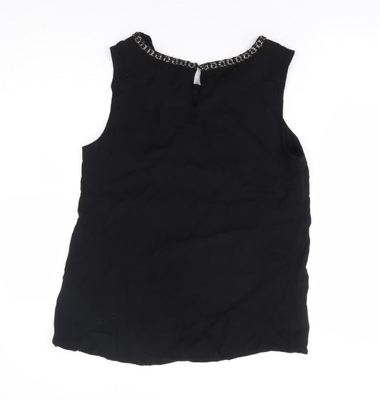 Womens UK Size 12 Monsoon Black Basic Tank