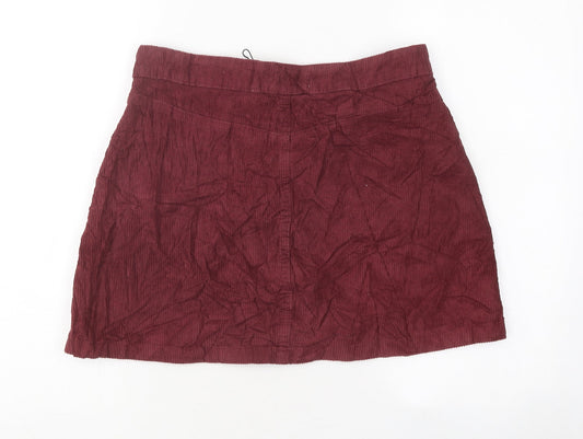 Primark Womens Purple Polyester A-Line Skirt Size 12 Zip