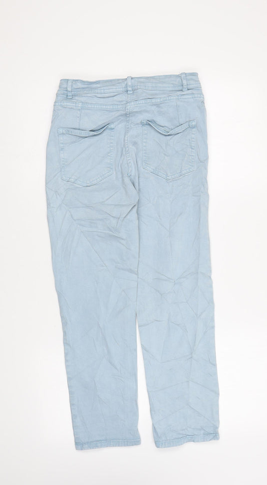 NEXT Womens Blue Cotton Skinny Jeans Size 8 L22 in Regular Zip