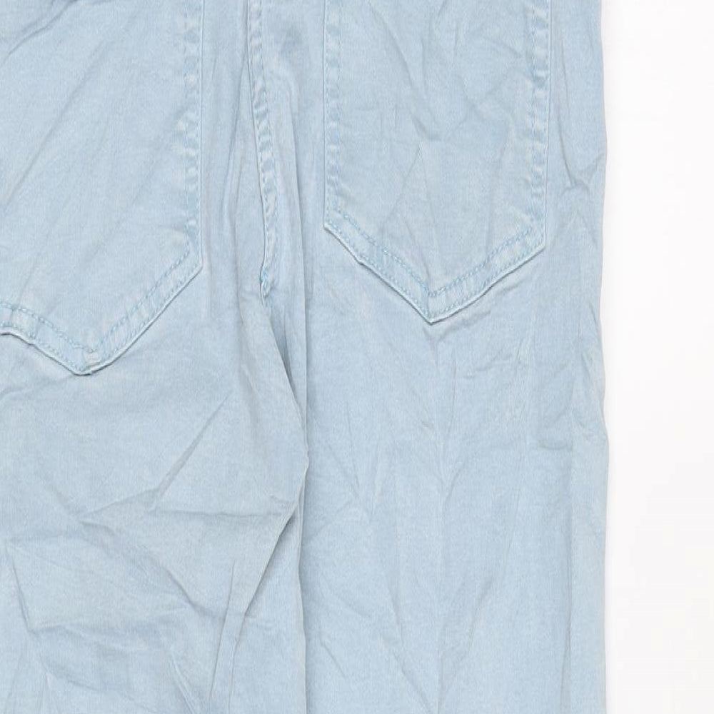 NEXT Womens Blue Cotton Skinny Jeans Size 8 L22 in Regular Zip