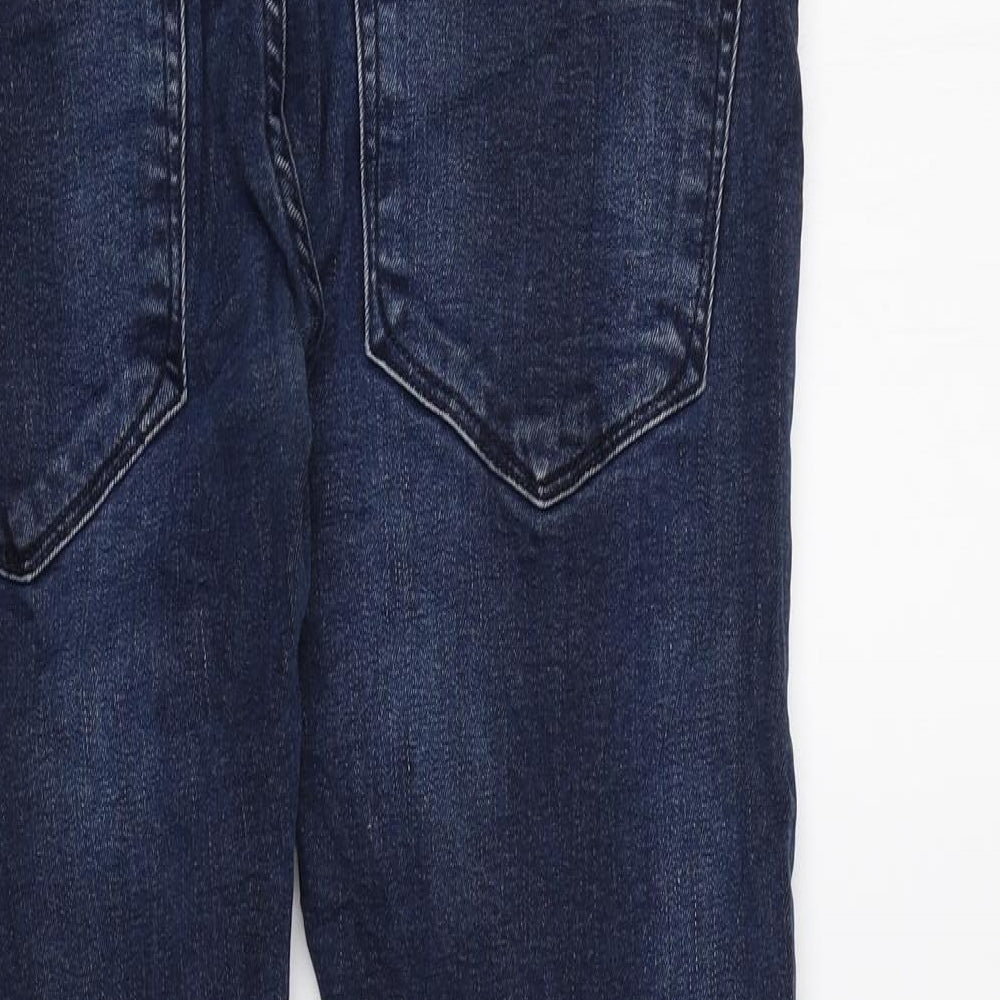 River Island Womens Blue Cotton Skinny Jeans Size 32 in L30 in Regular Zip