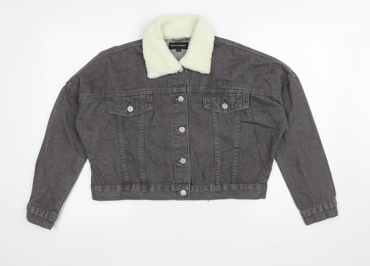 Womens UK Size 6 PRETTYLITTLETHING Grey Jacket