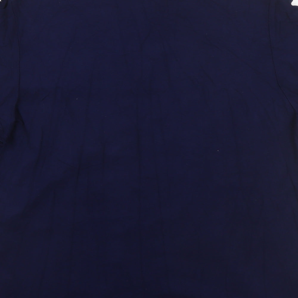 Womens UK Size 14 Marks and Spencer Blue Basic Blouse