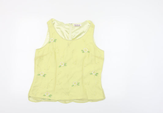 Womens UK Size 16 Kaleidoscope Yellow Basic Tank