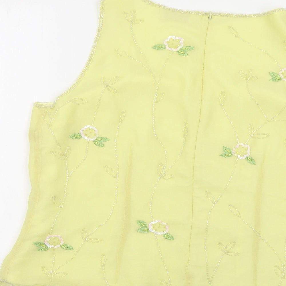Womens UK Size 16 Kaleidoscope Yellow Basic Tank