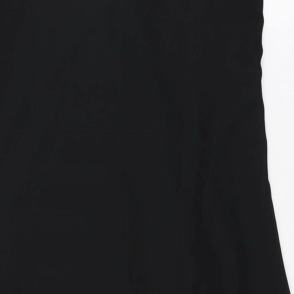 Papaya Womens Black Polyester Mini Size 12 Scoop Neck Pullover