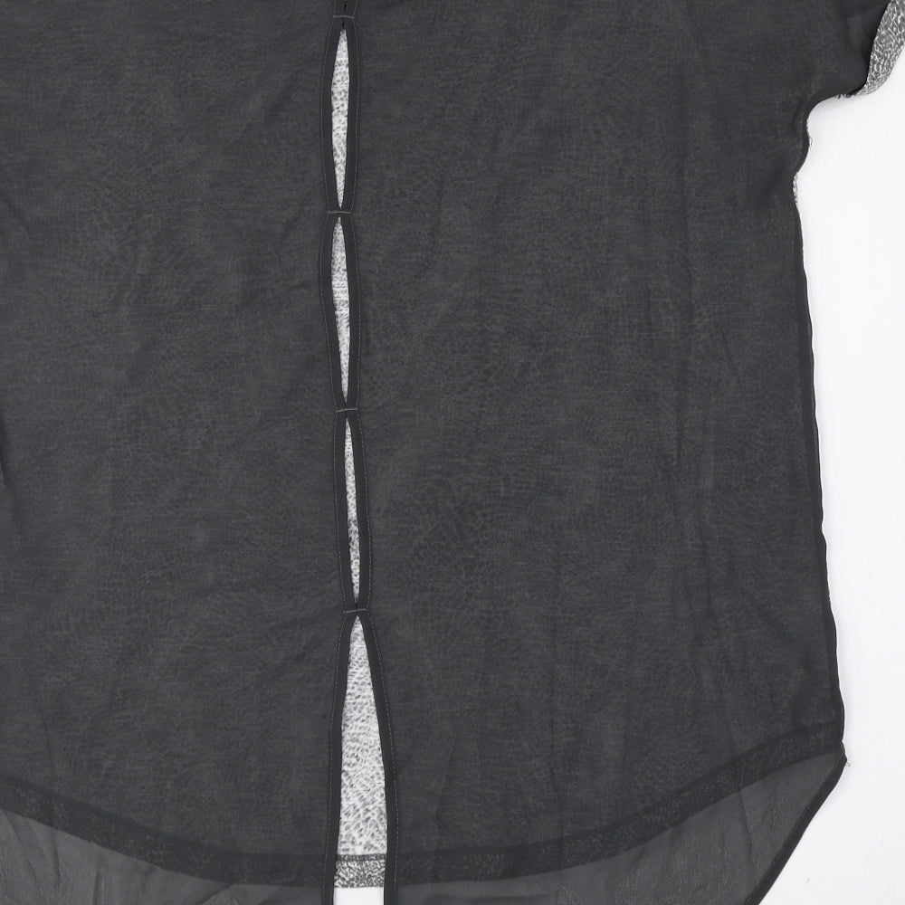 Womens UK Size 10 NEXT Grey Basic Blouse