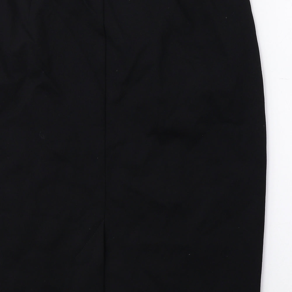 Marks and Spencer Womens Black Viscose Straight & Pencil Skirt Size 12