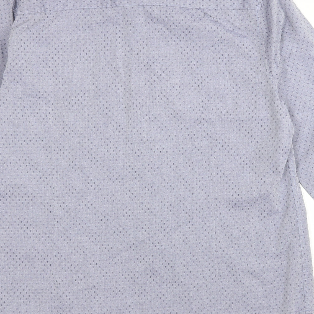 Mens UK Size L Burton Grey Button-Up Long Sleeve Casual Shirt