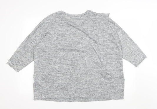 Womens UK Size 20 Debenhams Grey Basic T-Shirt
