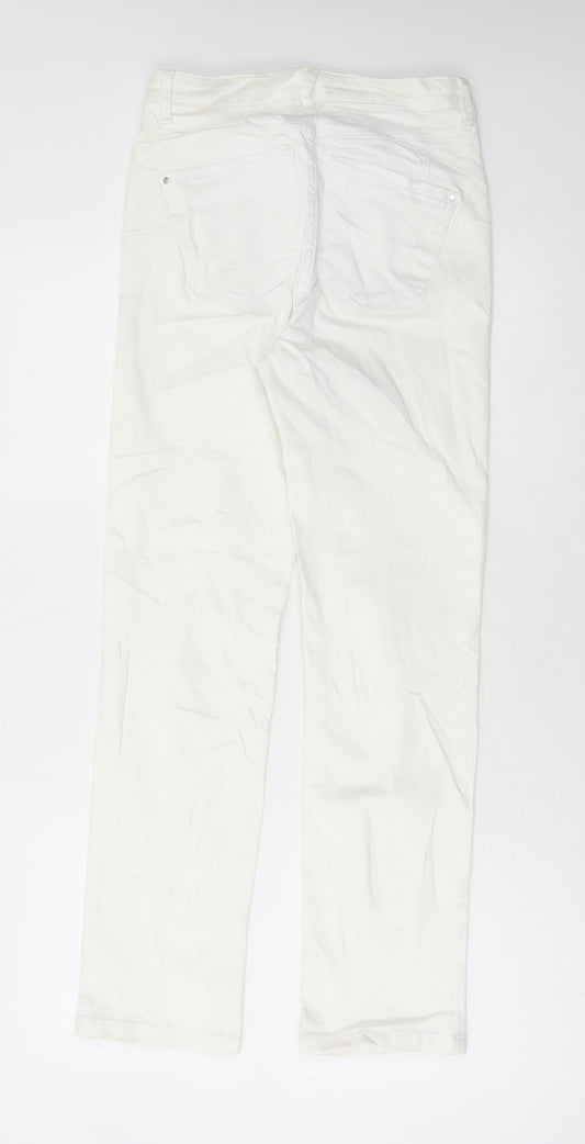 Womens UK Size 8 Marks and Spencer Regular Fit Skinny White Jeans