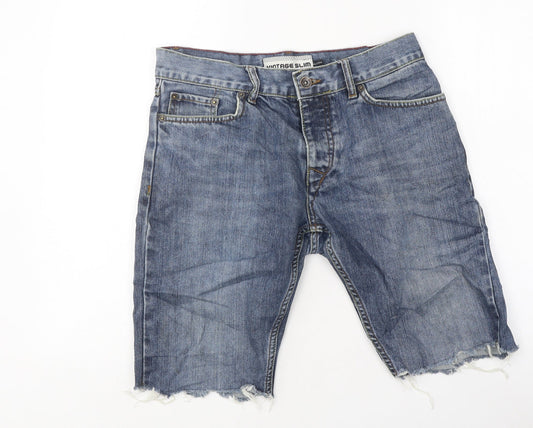 Mens UK Size S Vintage Slim Regular Fit Biker Shorts