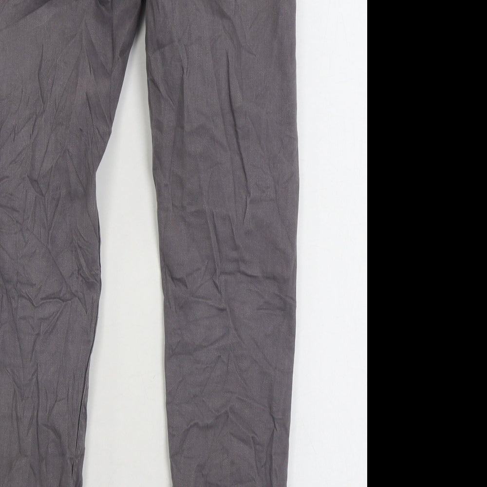 Mens UK Size 28 in Denim & Co. Regular Fit Skinny Grey Jeans