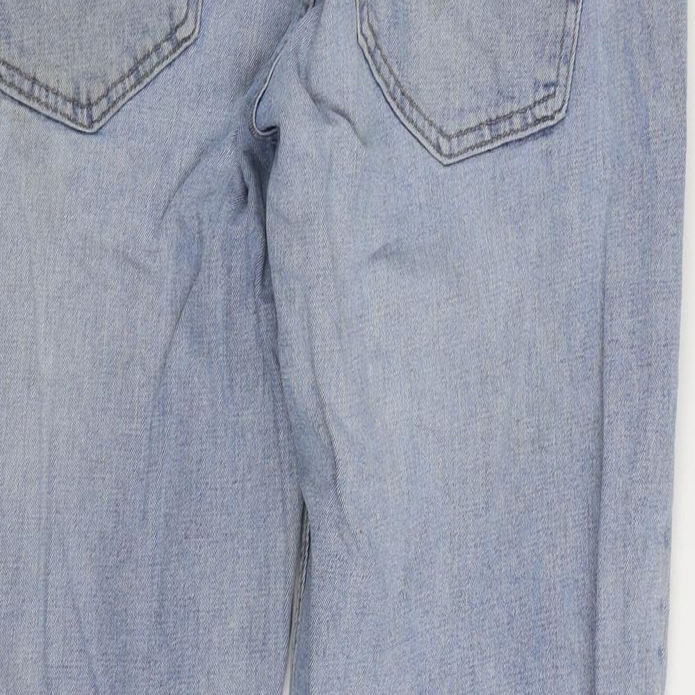 NEXT Womens Blue Cotton Straight Jeans Size 38 in L31 in Regular Zip
