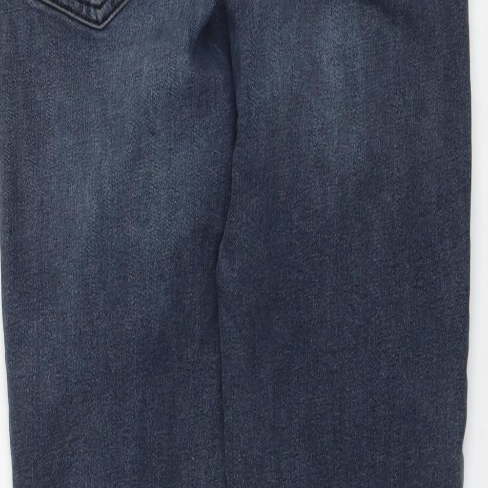 Topshop Womens Blue Cotton Skinny Jeans Size 26 in L28 in Regular Button