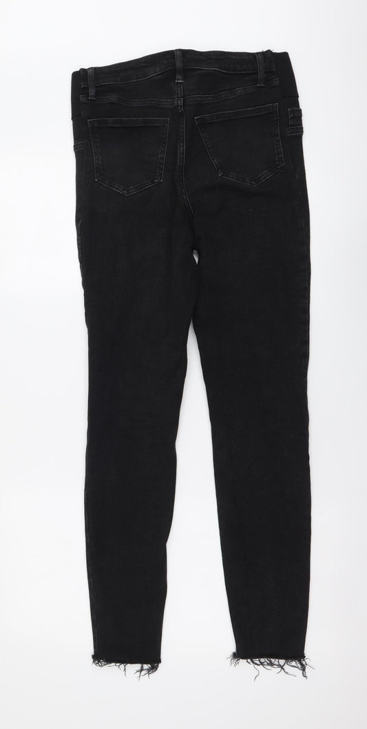 New Look Womens Black Cotton Skinny Jeans Size 10 L29 in Regular Drawstring