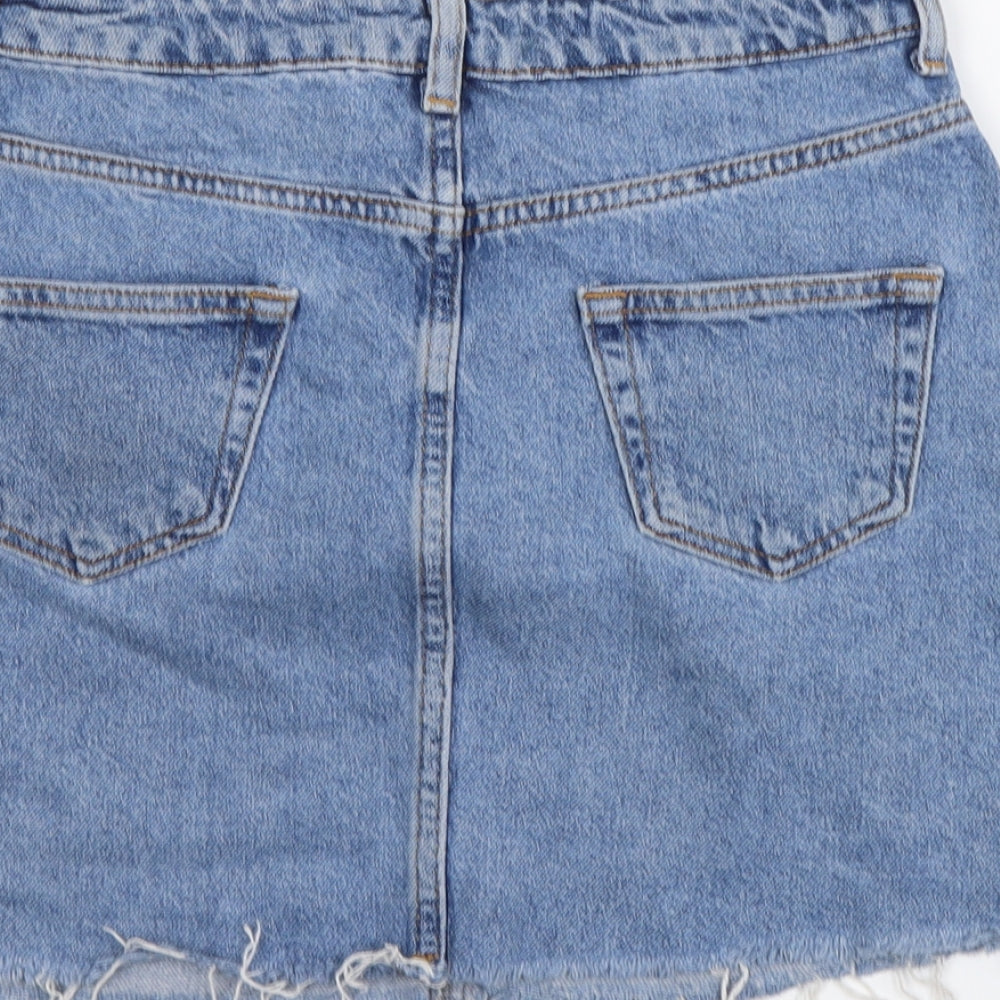 Womens UK Size 4 Denim & Co. Mini Denim Skirt
