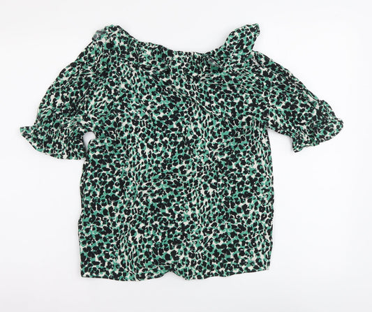 Womens UK Size 8 Marks and Spencer Green Basic Blouse