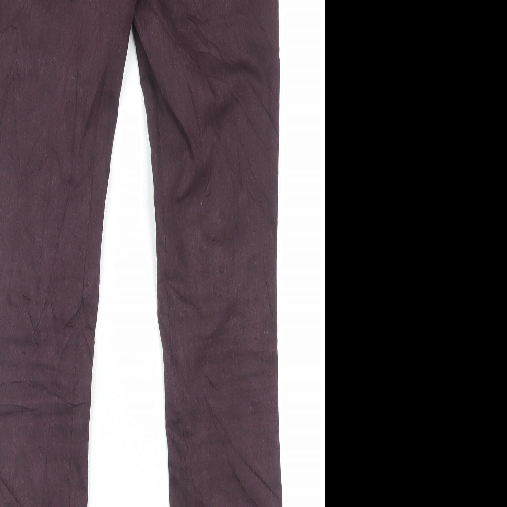 George Womens Purple Cotton Skinny Jeans Size 10 L31 in Regular Button