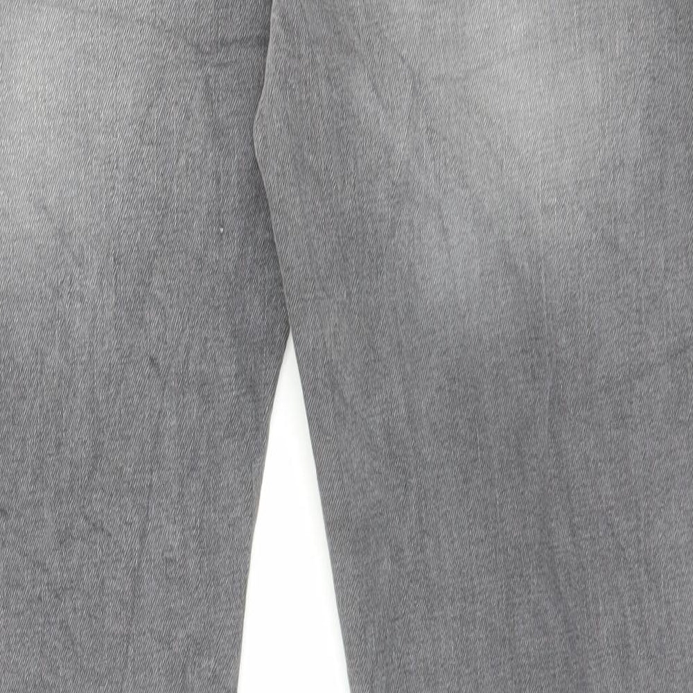 Marks and Spencer Mens Grey Cotton Skinny Jeans Size 34 in L31 in Regular Button