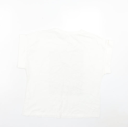 Womens UK Size One Size Preworn White Basic T-Shirt