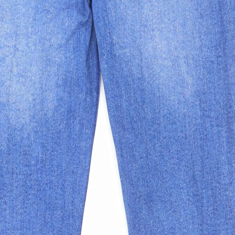 Denim&co Mens Blue Cotton Skinny Jeans Size 30 in L32 in Regular Button