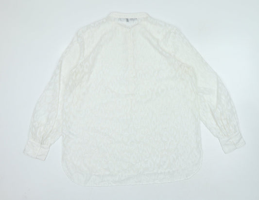 Womens UK Size 14 French Connection White Basic Blouse