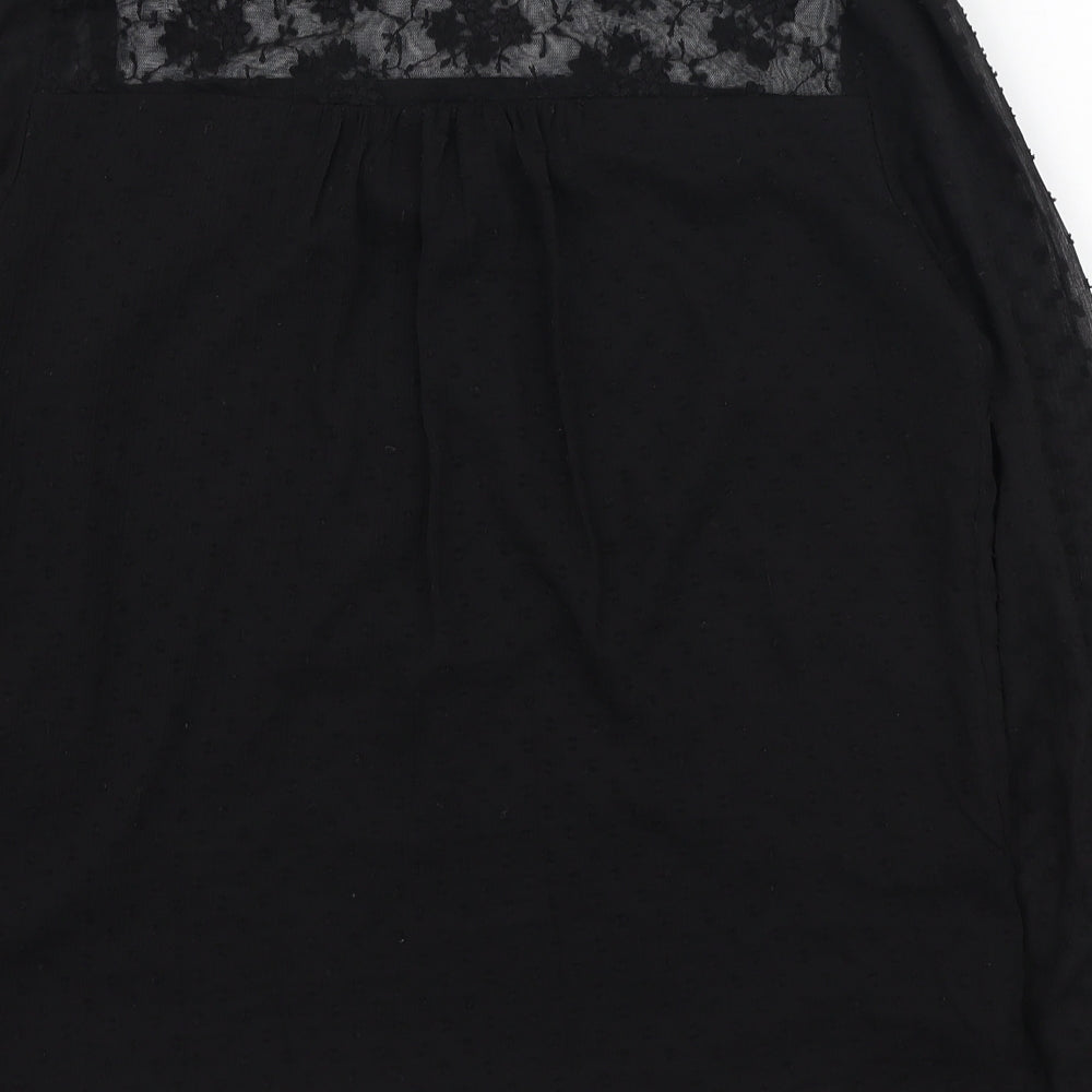 Womens UK Size S VERO MODA Black Basic Blouse