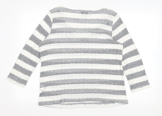 Womens UK Size 14 NEXT White Pullover Jumper