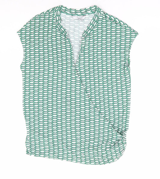 Womens UK Size 10 NEXT Green Wrap Tank