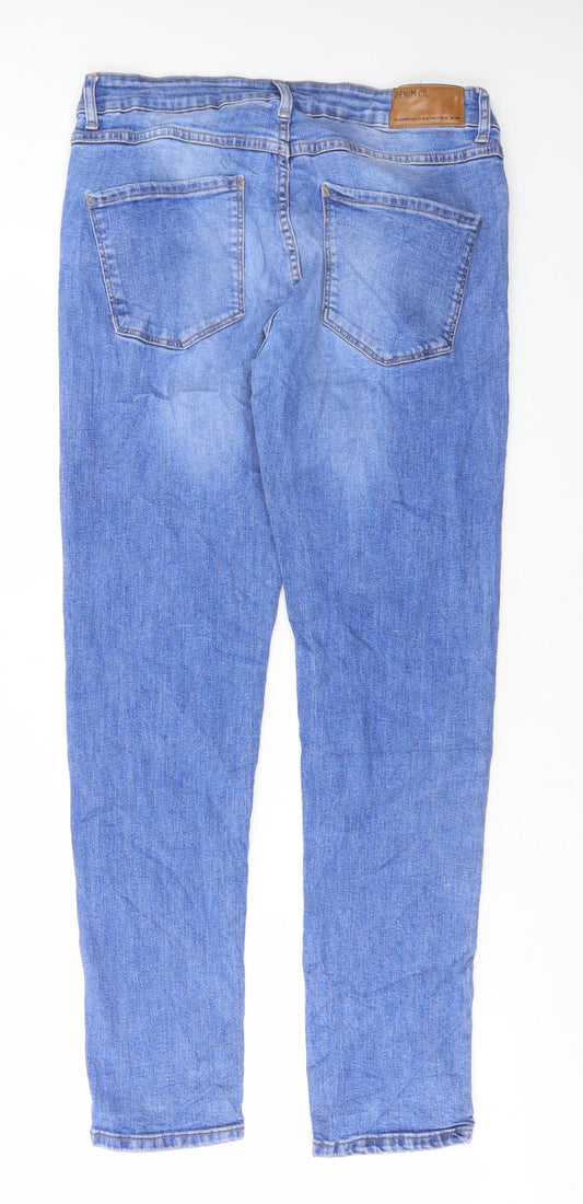 Denim & Co. Mens Blue Cotton Skinny Jeans Size 30 in L30 in Regular Button