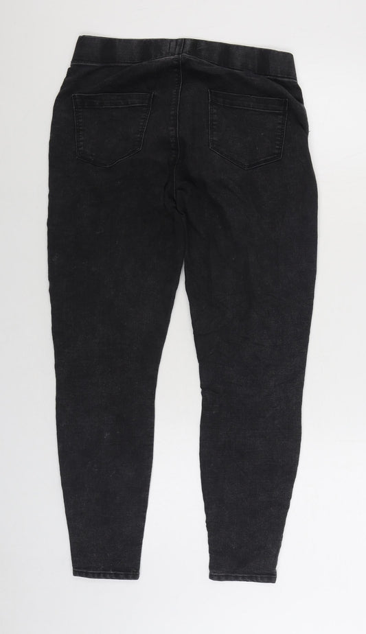 Matalan Womens Black Cotton Skinny Jeans Size 10 L37 in Regular