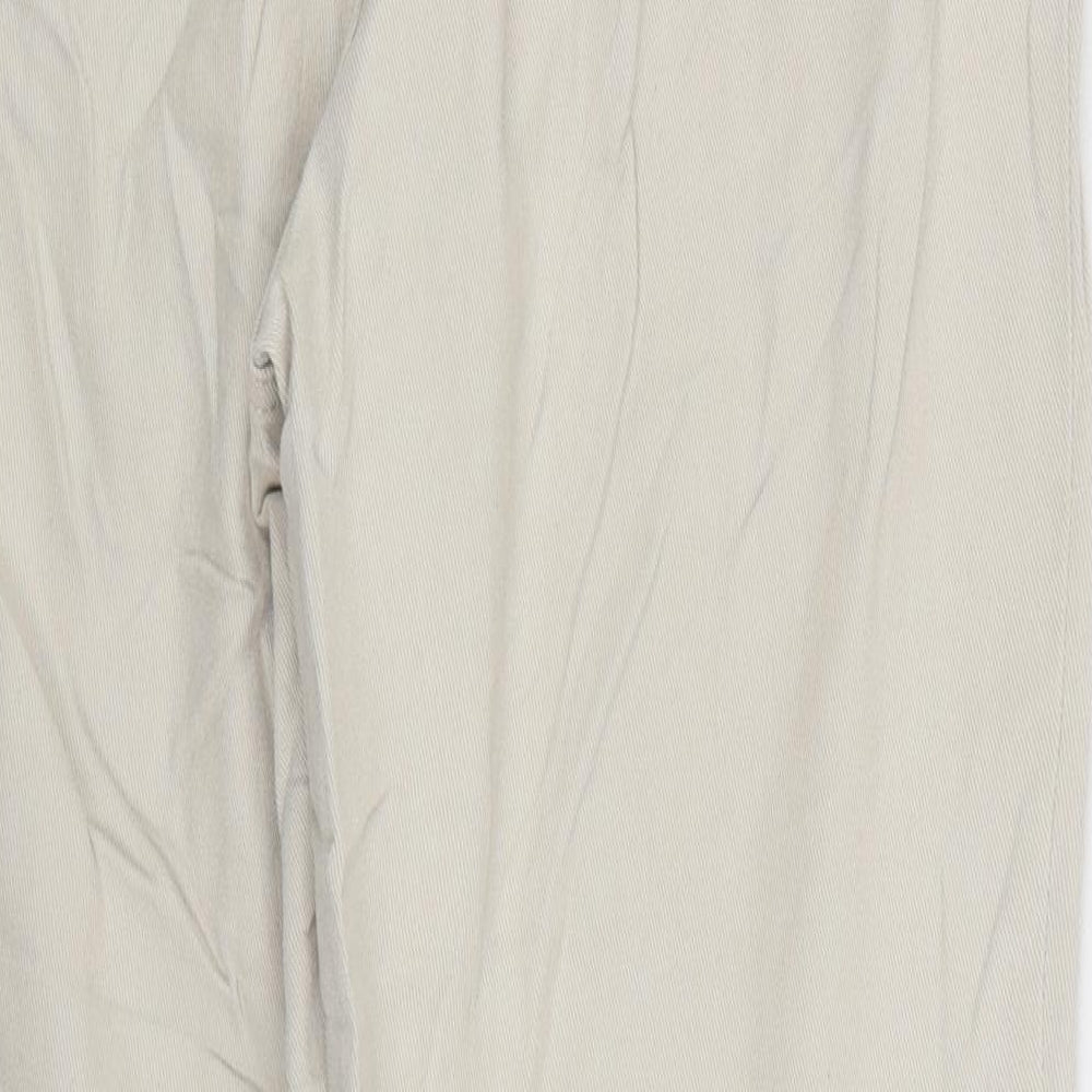 Divided by H&M Womens Beige Cotton Tapered Jeans Size 10 L28 in Regular Zip