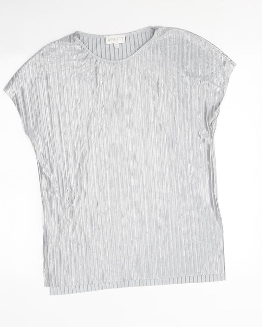 Womens UK Size 8 Apricot Silver Basic Polo
