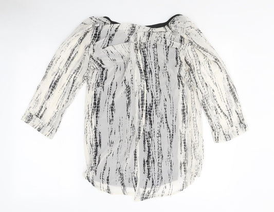Womens UK Size 8 River Island White Basic Blouse