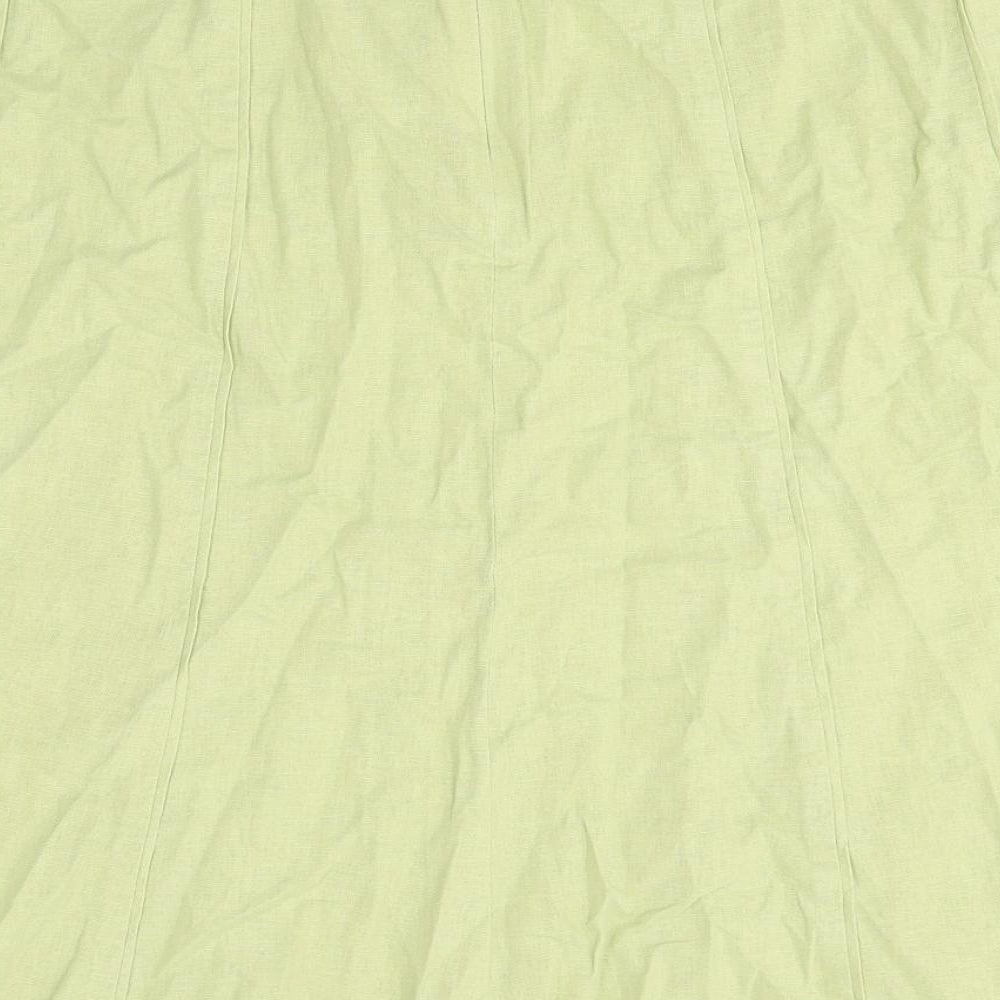 Autonomy Womens Green Polyester A-Line Skirt Size 14 Zip