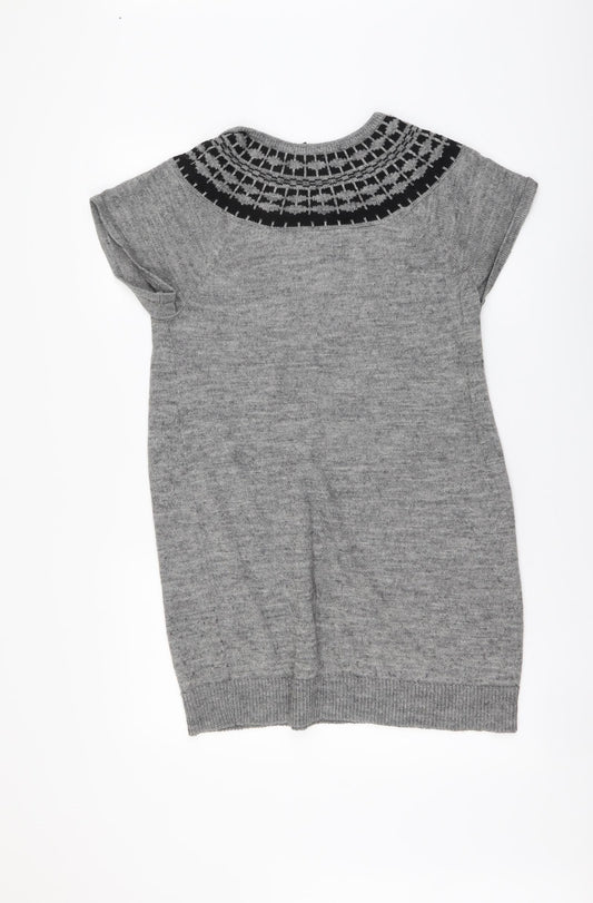 Womens UK Size M H&M Grey Tunic Jumper