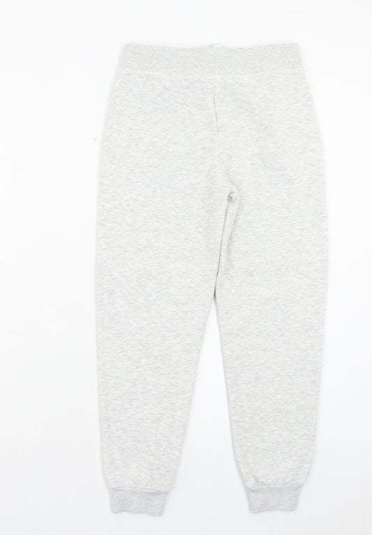 George Girls Grey Cotton Jogger Trousers Size 9-10 Years Regular Drawstring