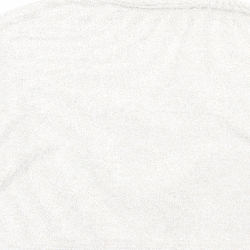 Womens UK Size M New Look Beige Cropped T-Shirt