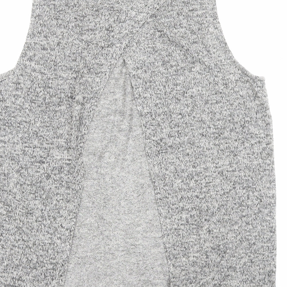 Womens UK Size 10 River Island Grey Basic Tank