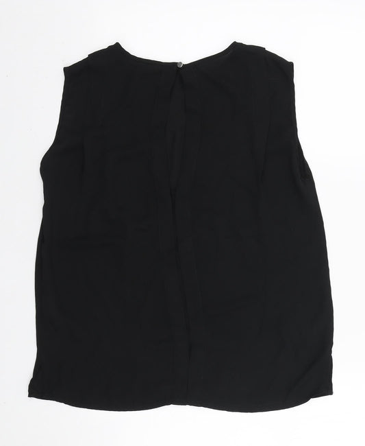 Womens UK Size 10 Warehouse Black Basic Blouse