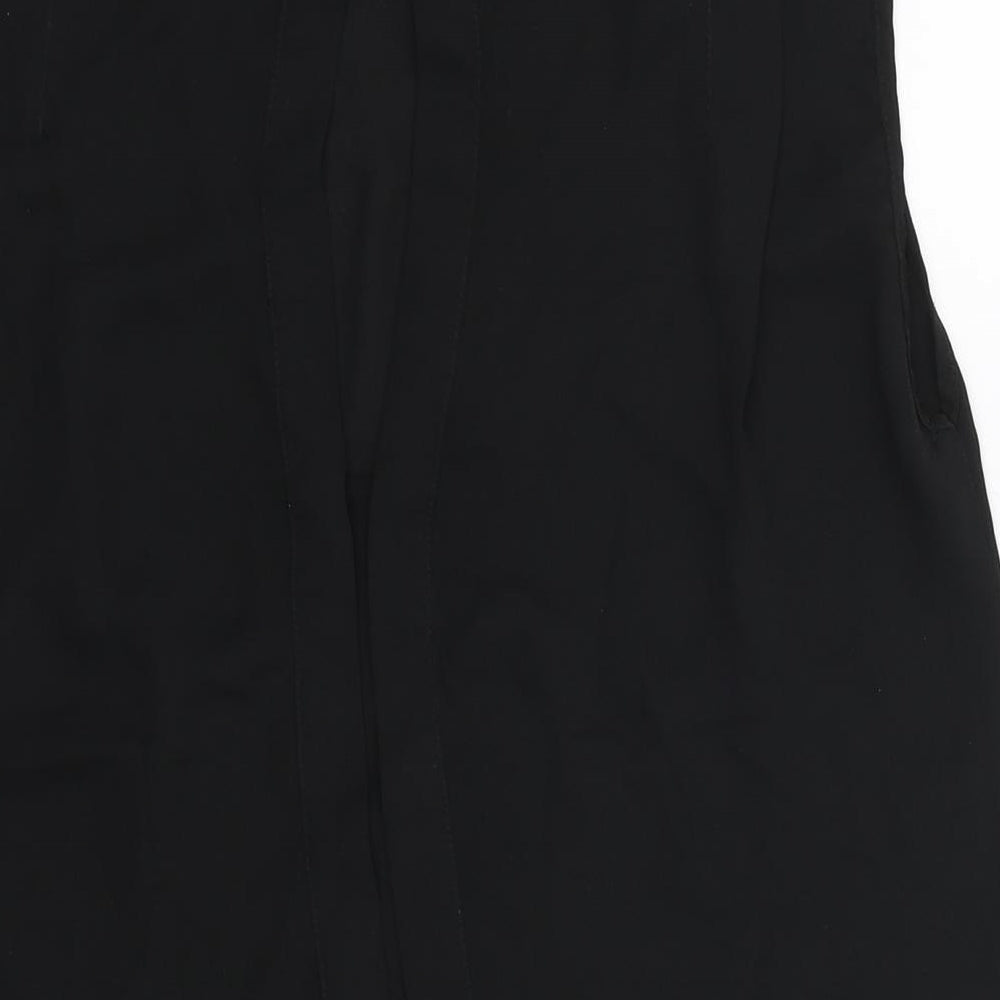 Womens UK Size 10 Warehouse Black Basic Blouse