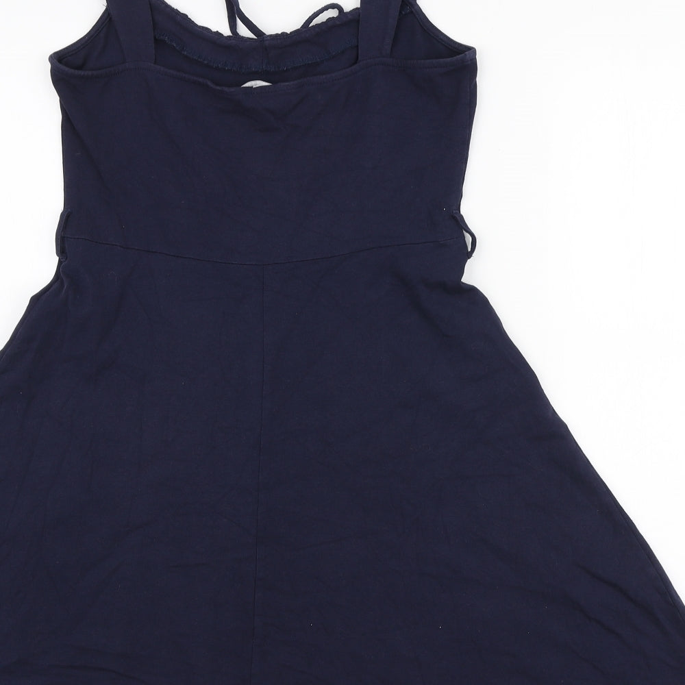 Dorothy Perkins Womens Blue Cotton A-Line Size 10 Sweetheart Pullover