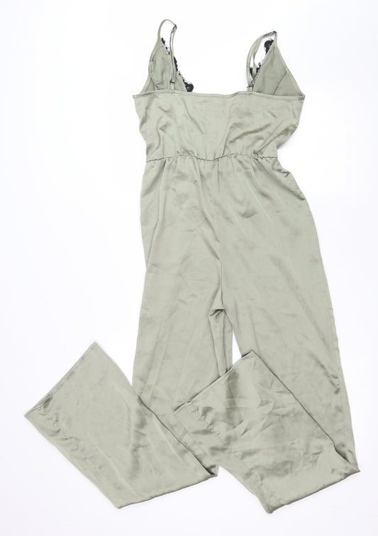 In the Style Womens Green Polyester Jumpsuit One-Piece Size 6 L32 in Pullover - Lace trim