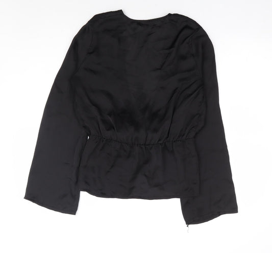 Womens UK Size 8 Missguided Black Basic Blouse