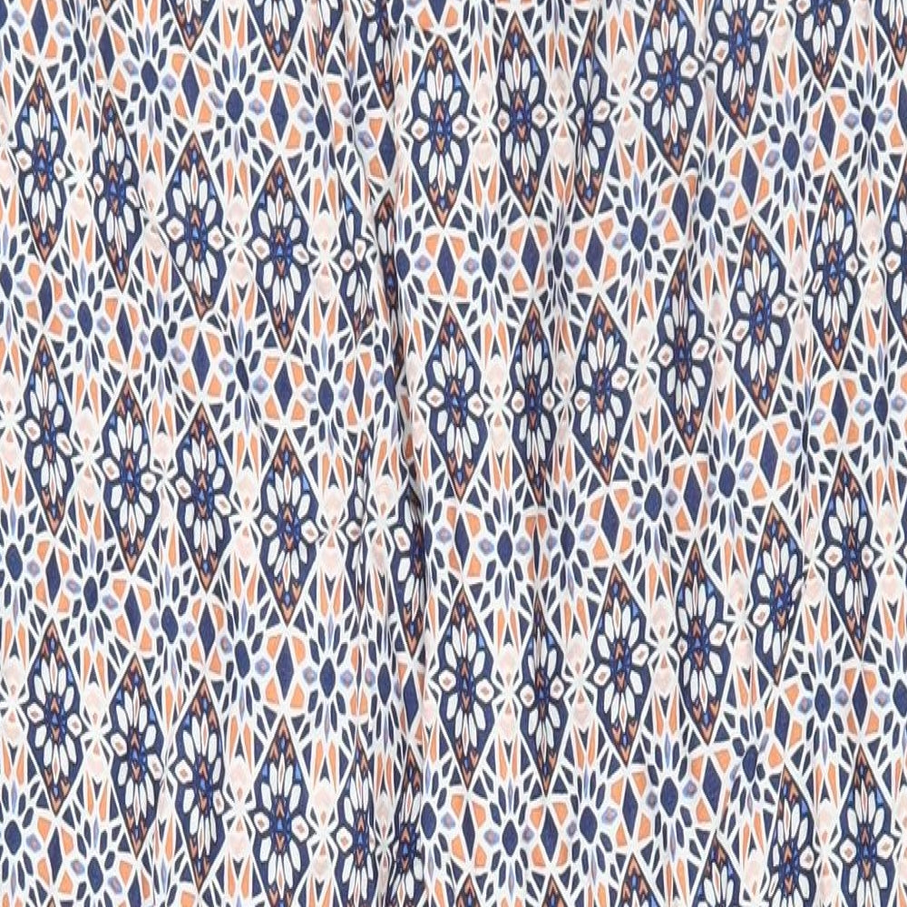 Divided by H&M Womens Multicoloured Geometric Viscose Bloomer Trousers Size 12 L32 in Regular