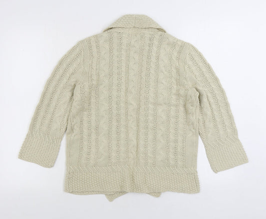 Womens UK Size 14 Maine Beige Cardigan Jumper