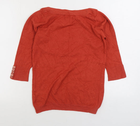 Womens UK Size S Klass Collection Orange Pullover Jumper