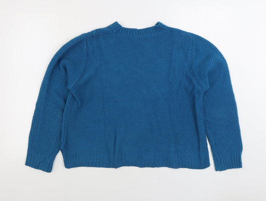 Womens UK Size L Oasis Blue Pullover Jumper
